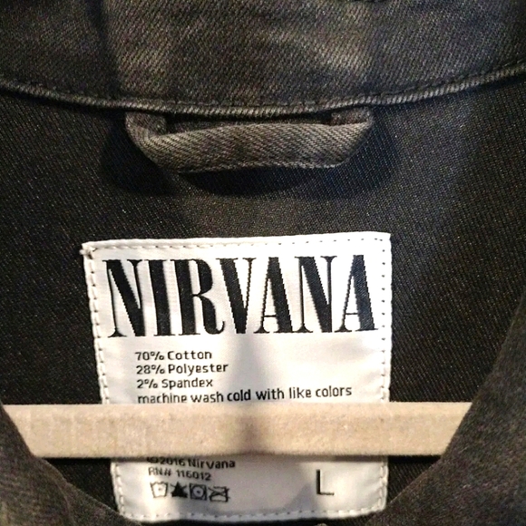 Mens NIRVANA Denim Jacket - Picture 7 of 11